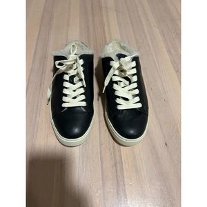 (9.5 M) - Frye Ivy Genuine Shearling Genuine Leather Upper Black